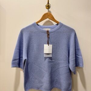 Light Blue Short Sleeve Sweater